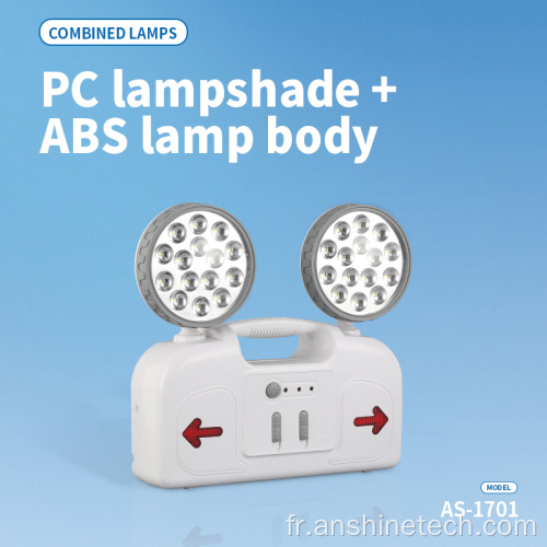 Lampe de secours à double tête LED haute luminosité